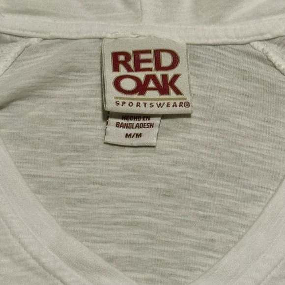 VTG Red Oak Womens Indiana Hoosiers Football White Pullover Hoodie Shirt Medium - Picture 3 of 5